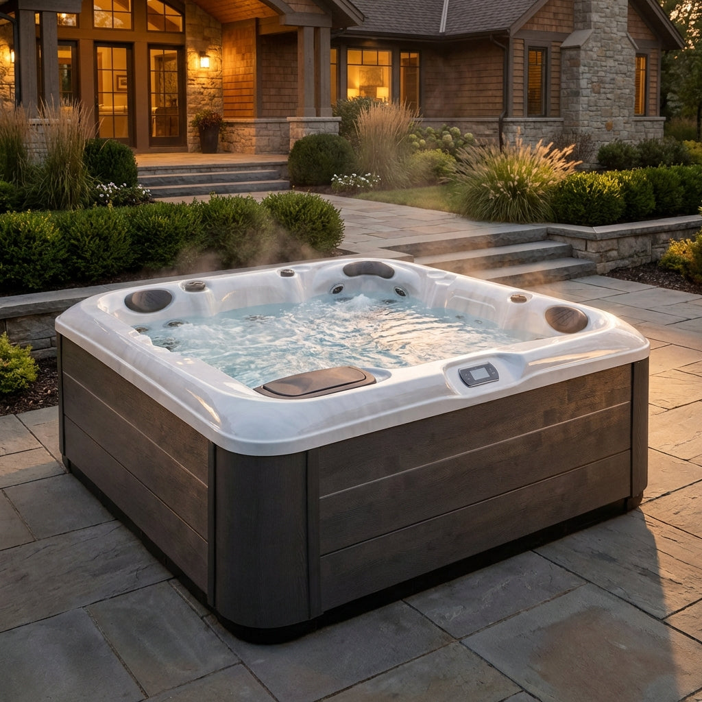 5‑Person Hot Tub – 25‑Jet Outdoor Spa with LED Lighting, UV/Ozone