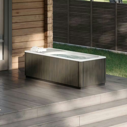 Kodiak 1 person Hot Tub /Cold Plunge - White/grey - 120v/240v with Heat/Cool Pump