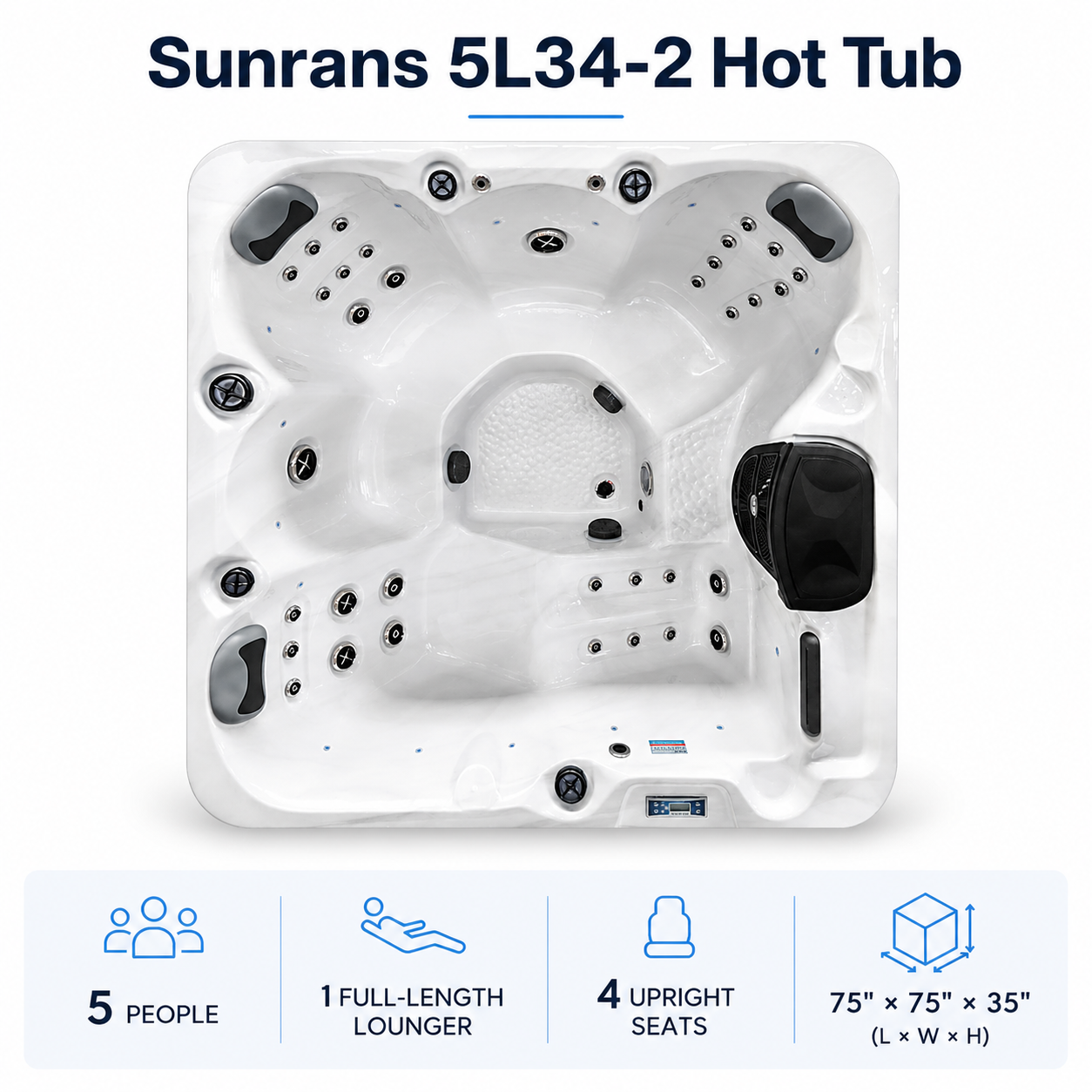 2026 Sunrans 5L34-2 Hot Tub